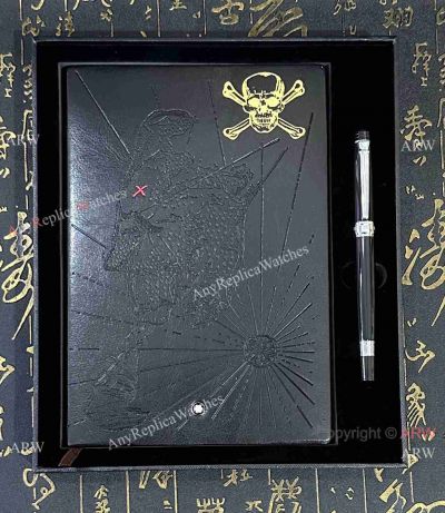 Nice Quality Copy Mont Blanc Business Notebook and Black Pen Set